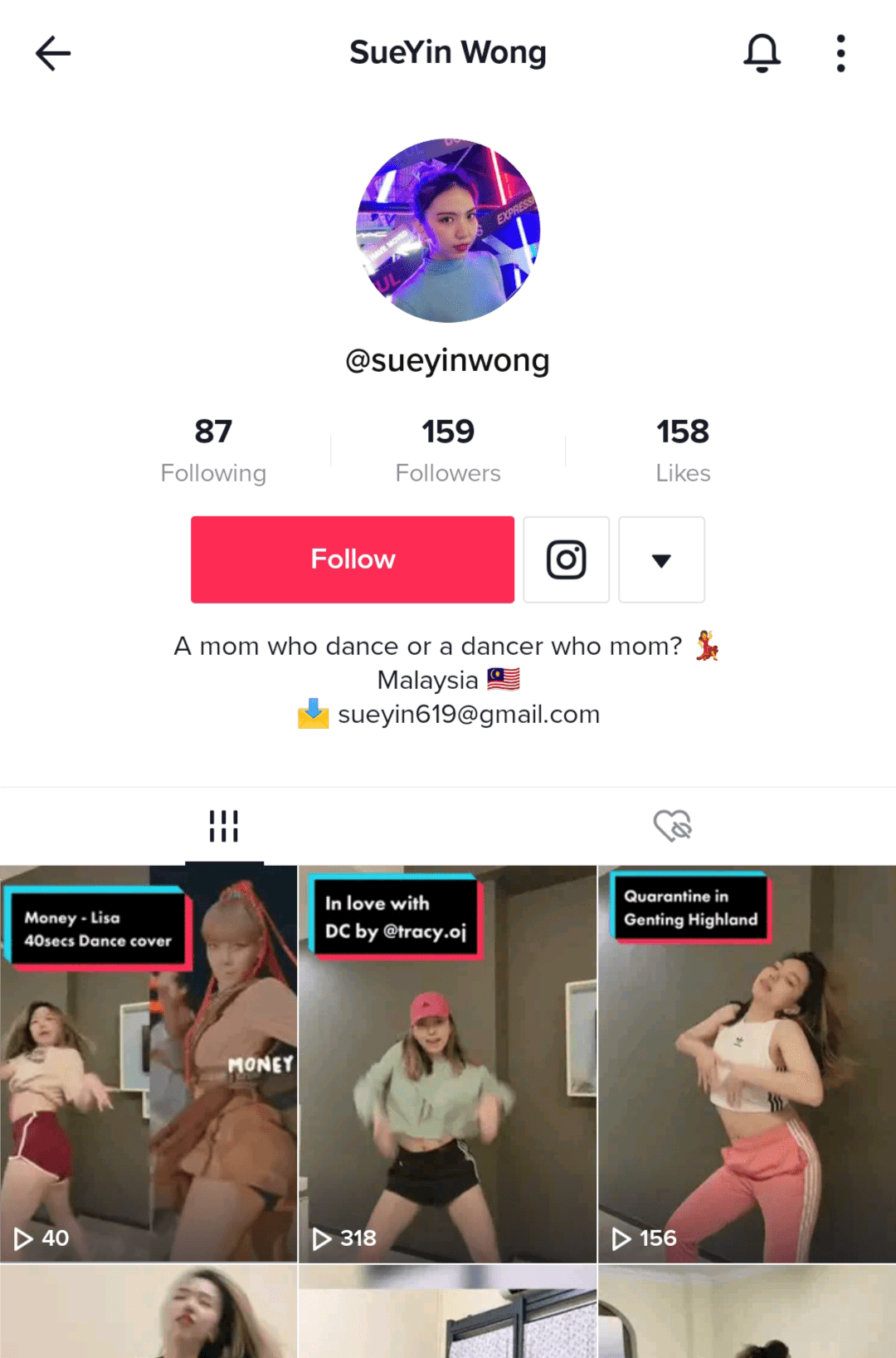 TikTok Bio Sample